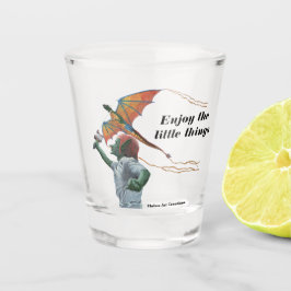 Goblin Flying Dragon Drache Fantasie Kunstschmiede Schnapsglas