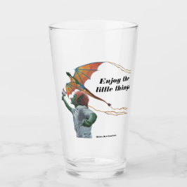 Goblin Flying Dragon Kite Fantasy Drink Glass Glas