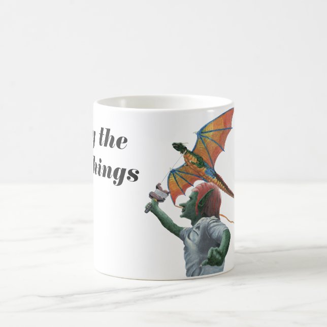 Goblin Flying Dragon Kite Fantasy Tasse (Mittel)