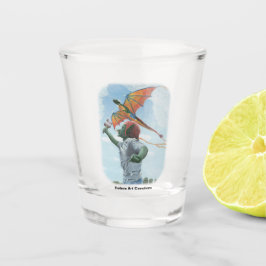 Goblin Flying Rainbow Dragon Fantasy Shot Glass Schnapsglas
