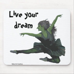 Goblin Girl Ballerina Dancer Fantasy Art Mouse Pad Mousepad