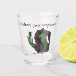 Goblin Girl Handy Selfie Fantasy Art Shot Glass Schnapsglas
