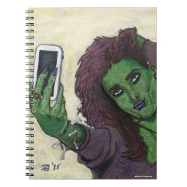 Goblin Girl Handy Selfie Spiral Notebook Notizblock