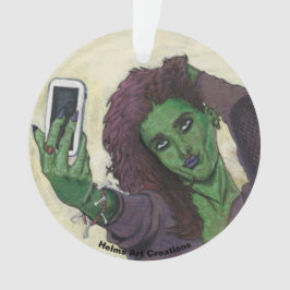 Goblin Girl Phone Selfie Fantasy Akryllische Ornam Ornament