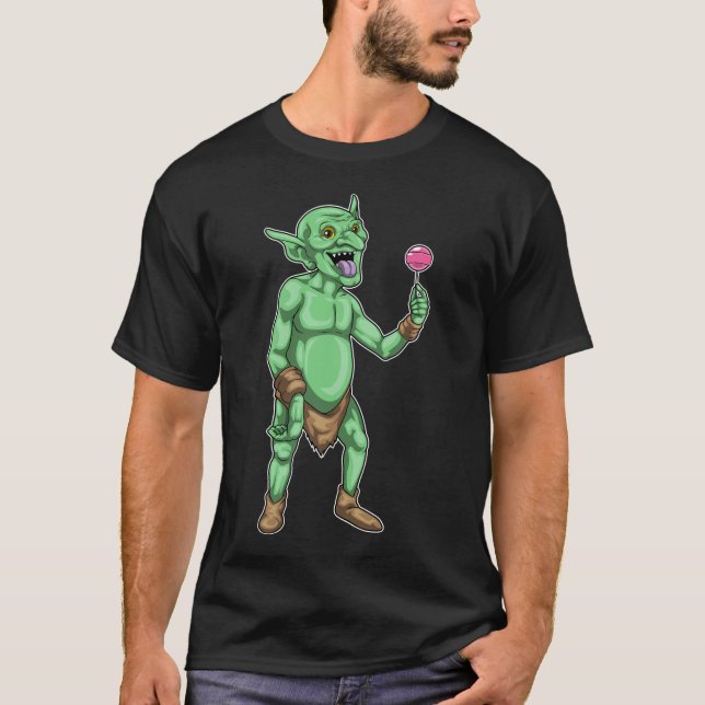 Goblin Halloween Lollipop T-Shirt (Vorderseite)