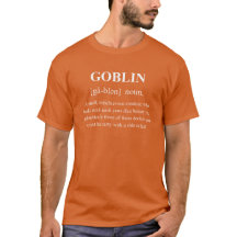 Goblin Lustiger Monster-Definition mit weißem Text