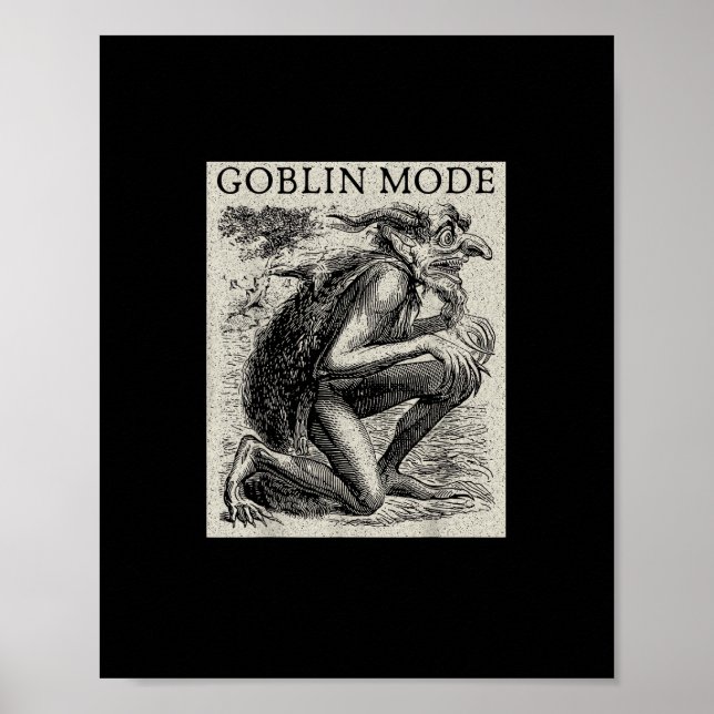 Goblin Mode Goblincore Fairycore Medieval Grunge Poster (Vorne)