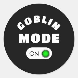 Goblin-Modus-Aufkleber Runder Aufkleber