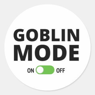 Goblin-Modus eingeschaltet Runder Aufkleber