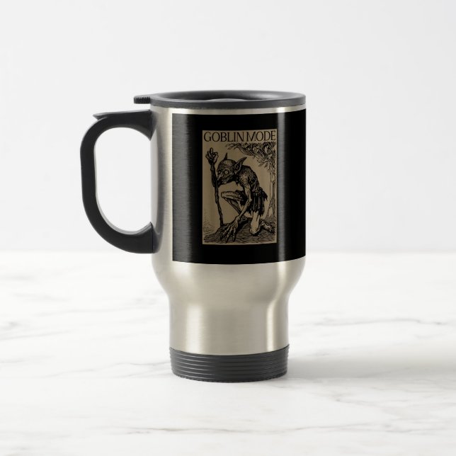 Goblin-Modus Goblincore Fairycore Mittelalter Grun Reisebecher (Links)