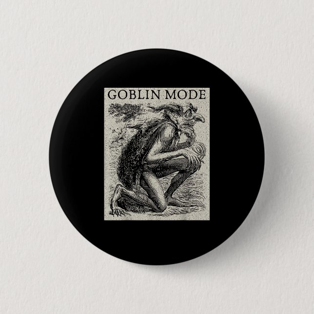 Goblin-Modus Goblincore Fairycore mittelalterliche Button (Vorderseite)