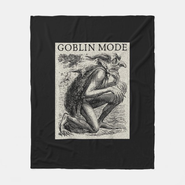 Goblin-Modus Goblincore Fairycore mittelalterliche Fleecedecke (Vorderseite)