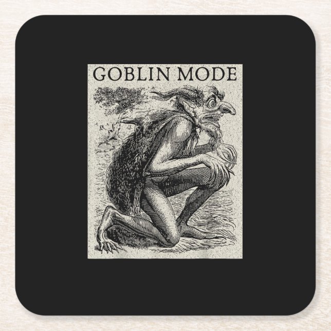 Goblin-Modus Goblincore Fairycore mittelalterliche Rechteckiger Pappuntersetzer (Vorderseite)
