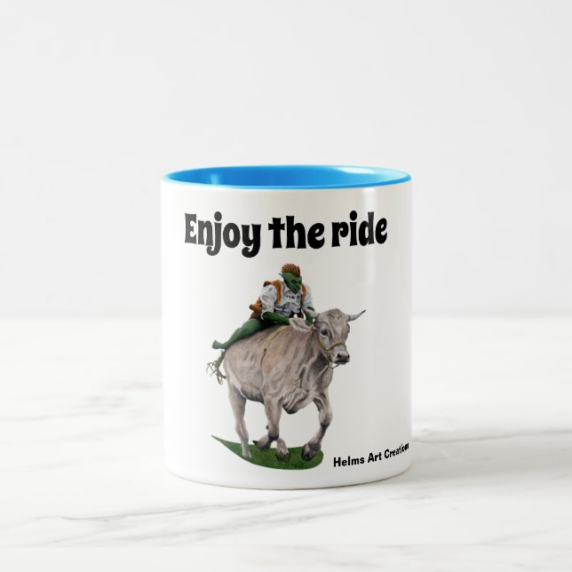 Goblin Rider Ox Racer Fantasy Art Tasse (Mittel)