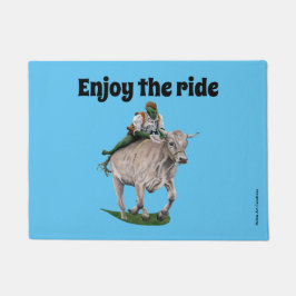 Goblin Rider Ox Racer Fantasy Kunst, Dichtung und Fußmatte