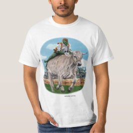 Goblin Rider Ox Racing Fantasy Art T - Shirt