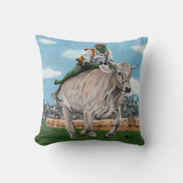 Goblin Rider Ox Racing Fantasy Art Throw Kissen