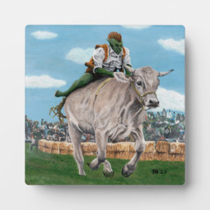 Goblin Rider Ox Racing Fantasy Foto Plaque Fotoplatte