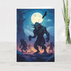 Goblin Shuffle Halloween Feiertagskarte