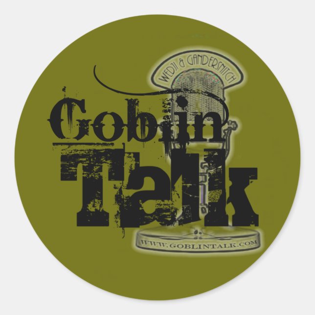Goblin Talk Logo - Aufkleber! Runder Aufkleber (Vorderseite)
