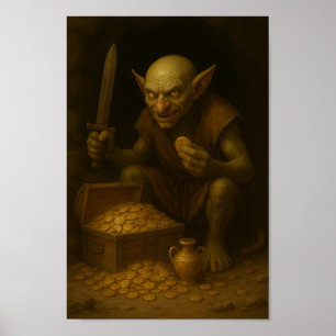 Goblin Treasure Guardian-Kleine Statur, große Schw Poster