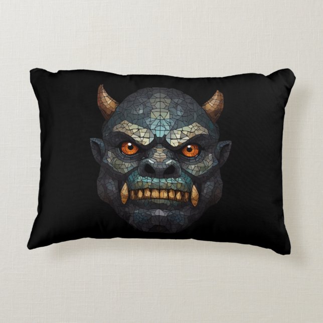 Goblin und Orc Portrait Dekokissen (Rückseite)
