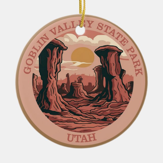 Goblin Valley Staat Park, Utah Keramik Ornament (Vorne)