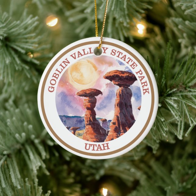 Goblin Valley Staat Park, Utah Keramik Ornament (Baum)