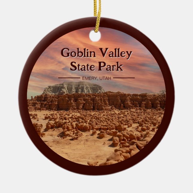Goblin Valley Staat Park Utah Souvenir Geschenk Keramik Ornament (Vorne)