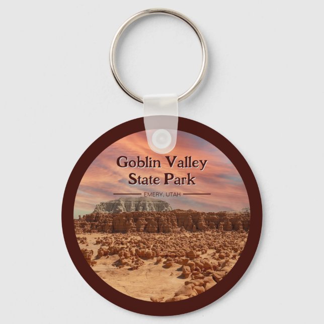 Goblin Valley Staat Park Utah Souvenir Geschenk Schlüsselanhänger (Vorderseite)