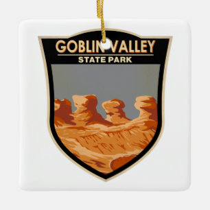 Goblin Valley Staat Park Utah Vintag Keramikornament