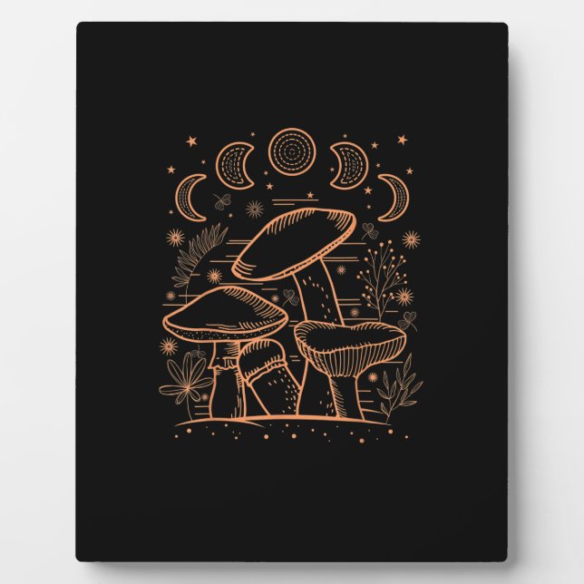 Goblincore Aesthetic Mushroom Fungi Academia Fotoplatte (Vorderseite)
