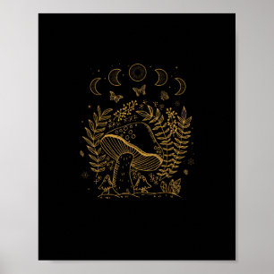 Goblincore-Ästhetik-Akademie-Cottagecore-Pilz Poster