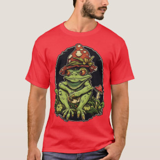 Goblincore-Ästhetik Frosch Pilze Dunkle Akademie 1 T-Shirt