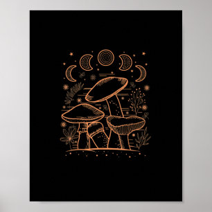 Goblincore-Ästhetik-Pilz-Pilze-Akademie Poster