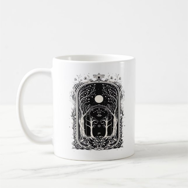 Goblincore Fantasy-Tor zum Klassiker Kaffeetasse (Links)