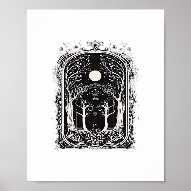 Goblincore Fantasy-Tor zum Klassiker Poster (Vorne)