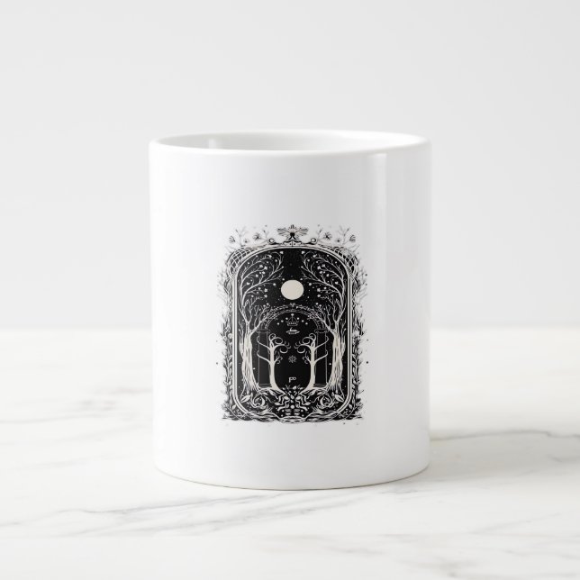Goblincore Fantasy-Tor zur Klassik Jumbo-Tasse (Vorderseite)