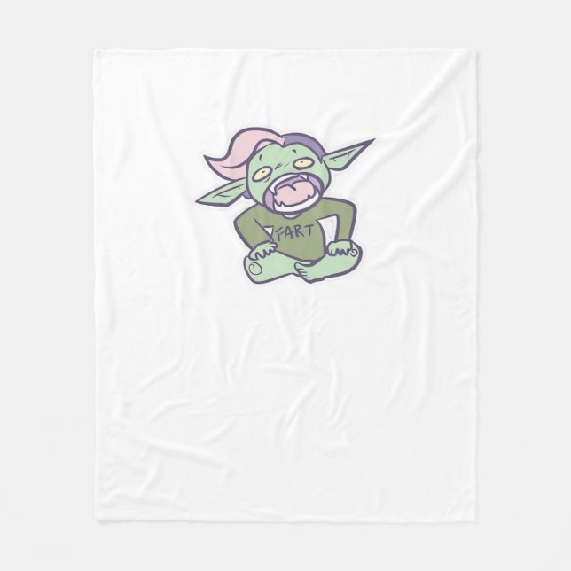 Goblincore Fart Goblin Classic Fleecedecke (Vorderseite)