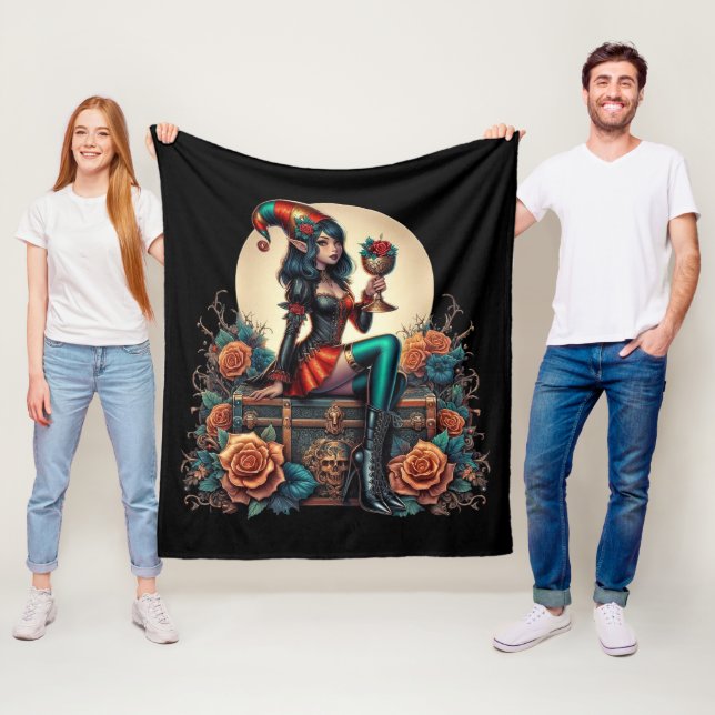 Goblincore Gothic Fairy Fantasy Hallowmas Fleecedecke (Beispiel)