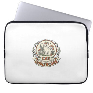 Goblincore-Katze Goblincore-Katze Vintage-Vektor-A Laptopschutzhülle
