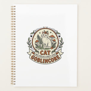 Goblincore-Katze Goblincore-Katze Vintage-Vektor-A Planer
