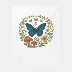 Goblincore Schmetterling Fairycore Botanische Klei Fleecedecke