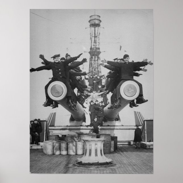 "Gobs" und Waffen auf der USS Texas Poster (Vorne)