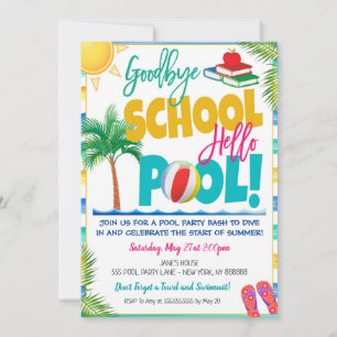 Gobye School Hello Pool Party Einladung