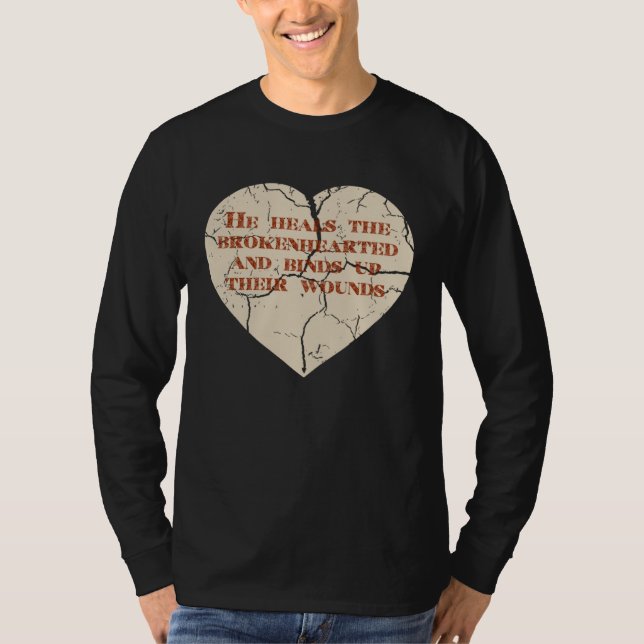 God and Christian Psalm 1473 Healing Heart Jesus C T-Shirt (Vorderseite)