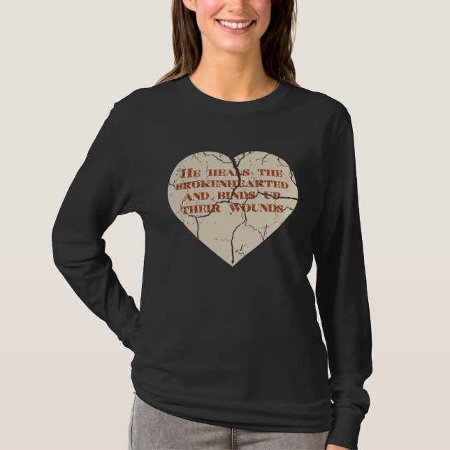 God and Christian Psalm 1473 Healing Heart Jesus C T-Shirt (Vorderseite)