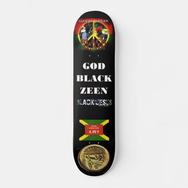 GOD BLACK ZEEN Skateboard (Vorderseite)