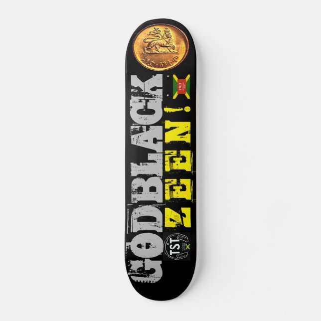 GOD BLACK ZEEN Skateboard (Vorderseite)