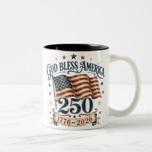 God Bless America 250. Jubiläums-Mug Zweifarbige Tasse